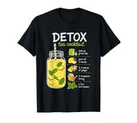 Recette de Cocktail de thé détox Frais Citron Gingembre Menthe T-Shirt