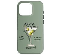 Recette de cocktail Martini complète avec olives et sophistication Coque pour iPhone 16 Pro
