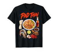 Recette de Pad Thaï aux Crevettes et Nouilles Épicées T-Shirt Graphique avec Valeur