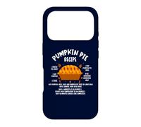 Recette de Tarte à la Citrouille - Costume d'automne pour Thanksgiving Coque pour iPhone 17 Pro