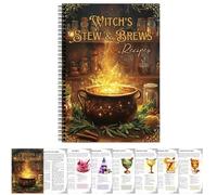 Recette Livre De Cuisine, Halloween Retro Witches Brewing And Skemed Recipes, Journal With Note Section, Guide De Adapté Aux Débutants, Idéal Pour Les Femmes, Utilisation La, Cuisines Maison, Repas Q