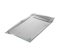 Receveur à carreler 150x100cm MARMOX RC150100MONO - Mono pente - Avec grille caniveau inox excentrée