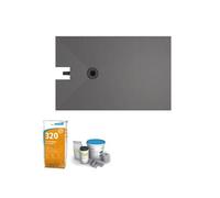 Receveur à carreler 160 x 100 cm WEDI Fundo Plano, bonde intégrée + colle 320 + kit d'étanchéité