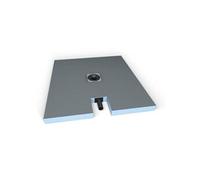Receveur à carreler extra-plat Plano 900 x 900 x 65 mm avec bonde horizontale intégrée