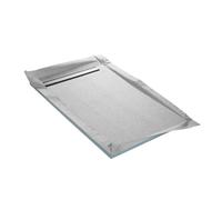 Receveur à carreler MARMOX mono pente et grille caniveau inox excentrée