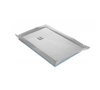 Receveur à carreler MARMOX ultra plat grille carrée excentrée et siphon ultra plat