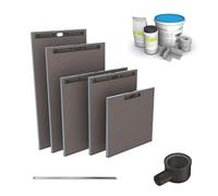 Receveur à carreler WEDI Fundo Riolito Neo + barrette de finition + bonde horizontal + kit d'étanchéité 120 x 90 cm