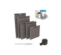 Receveur à carreler WEDI Fundo Riolito Neo + barrette de finition + bonde horizontal + kit d'étanchéité 140 x 90 cm
