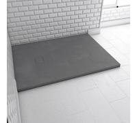 Receveur à poser en matériaux composite SMC - Finition ardoise gris - 90x120cm - ROCK 2 GREY 90