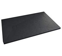 Receveur à poser en matériaux composite SMC - Finition ardoise noire - 90x140cm - ROCK 2 BLACK 90