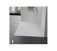 Receveur antidérapant 160 x 90 Kinestone biolith rectangle blanc