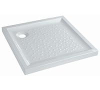 Geberit Receveur céramique Bastia – 70 x 70 cm extra-plat à poser/encastrer – Blanc – 00720200000001