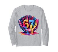 Receveur de Baseball Drip Six Seven 67 à crème glacée Gen Alpha Slang Manche Longue