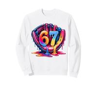 Receveur de Baseball Drip Six Seven 67 à crème glacée Gen Alpha Slang Sweatshirt