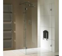 Receveur de Douche 100x100 cm Riho Basel Rectangulaire plat pour installation sur/dans le sol Blanc Acrylique DC34005
