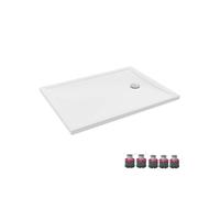 Receveur de douche 120 x 90 Gaspard extra-plat céramique bonde à droite + Kit de réhausse