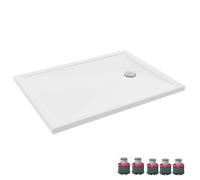 Receveur de douche 120 x 90 Gaspard extra-plat céramique bonde à droite + Kit de réhausse