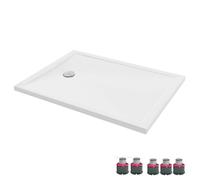 Receveur de douche 120 x 90 Gaspard extra-plat céramique bonde à gauche + Kit de réhausse