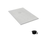 Receveur de douche 120 x 90 Singulier neoroc rectangle blanc + bonde