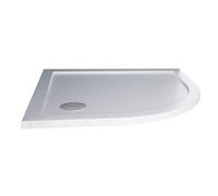 Receveur de douche 80x80x4cm arrondie acrylique avec bordures blanc effet pierre mod. Flower