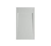 Receveur de douche 90 x 115 cm avec grille en marbre volcan Line Slim gris perle Ral 7035 en résine et marbre avec bonde en cadeau - FRASCIO