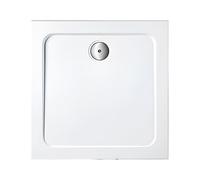 Receveur de douche 90 x 90 cm JACOB DELAFON Flight carré blanc avec bonde horizontale chromé