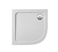 Receveur de douche 90 x 90 cm JACOB DELAFON Flight quart de rond blanc avec bonde verticale chromé