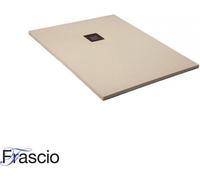 Receveur de douche 90X115 cm Vulcano Line Slim blanc perle Ral 1013 en résine synthétique et poudre de marbre avec écoulement libre - FRASCIO