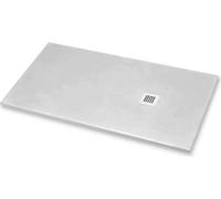 Receveur de douche 90X115 cm Vulcano Line Slim gris clair Ral 7035 en résine synthétique et poudre de marbre avec écoulement libre - FRASCIO