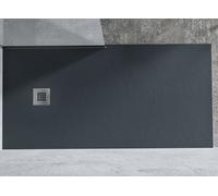 Receveur de douche 90X170 cm Vulcano Line Slim couleur anthracite en résine synthétique et poudre de marbre avec écoulement libre - FRASCIO