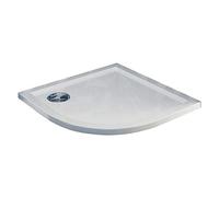 Receveur de Douche 90x90x4cm Arrondie Acrylique avec Bordures Blanc Brillant Mod. Flower