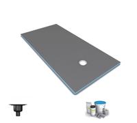 Receveur à carreler WEDI Fundo Primo, écoulement excentré + bonde verticale + kit d'étanchéité 120 x 90 cm