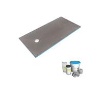 Receveur de douche à carreler 120 x 90 WEDI Fundo Primo rectangle écoulement excentré + kit d'étancheité