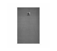 Receveur de Douche à Carreler 120x90cm avec Bonde à Sortie Verticale - Grille Inox Chrome