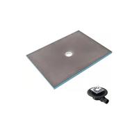Receveur de douche à carreler 140 x 100 WEDI Fundo Primo rectangle écoulement centré + bonde horizontale