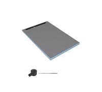 Receveur de douche à carreler 140 x 90 cm WEDI Fundo Riolito Neo avec écoulement horizontal + barrette de finition 70 cm
