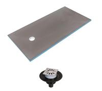Receveur de douche à carreler 140 x 90 WEDI Fundo Primo rectangle écoulement excentré + bonde verticale