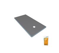 Receveur de douche à carreler 140 x 90 WEDI Fundo Primo rectangle écoulement excentré + colle 320