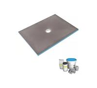 Receveur de douche à carreler 150 x 100 WEDI Fundo Primo rectangle écoulement centré + kit d'étancheité