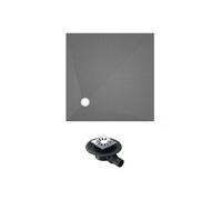 Receveur de douche à carreler 150 x 150 WEDI Fundo Primo carré écoulement excentré + bonde horizontale