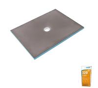 Receveur de douche à carreler 150 x 90 WEDI Fundo Primo rectangle écoulement centré + colle 320