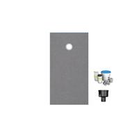 Receveur de douche à carreler 200 x 100 WEDI Fundo Primo rectangle écoulement excentré + bonde verticale + kit d'étanchéité