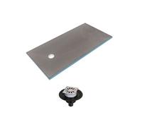 Receveur de douche à carreler 200 x 100 WEDI Fundo Primo rectangle écoulement excentré + bonde verticale