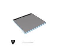 Receveur de douche à carreler 90 x 90 cm WEDI Fundo Riolito Neo avec écoulement vertical + barrette de finition 70 cm