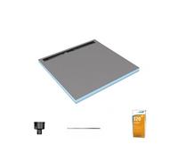 Receveur de douche à carreler 90 x 90 cm WEDI Fundo Riolito Neo écoulement vertical + barrette de finition 70 cm + colle 320