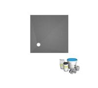 Receveur de douche à carreler 90 x 90 WEDI Fundo Primo carré écoulement excentré + kit d'étancheité
