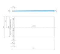 Receveur à carreler WEDI Fundo Riolito Neo, avec écoulement linéaire 180 x 90 cm