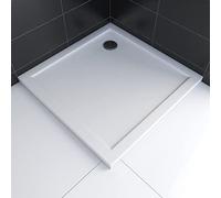 RECEVEUR DE DOUCHE A POSER EXTRA PLAT EN ACRYLIQUE BLANC CARRE 70x70 cm BAC DE DOUCHE