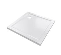 RECEVEUR DE DOUCHE A POSER EXTRA PLAT EN ACRYLIQUE BLANC CARRE 80x80 cm BAC DE DOUCHE