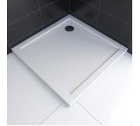 RECEVEUR DE DOUCHE A POSER EXTRA PLAT EN ACRYLIQUE BLANC CARRE- 90x90 cm - BAC DE DOUCHE